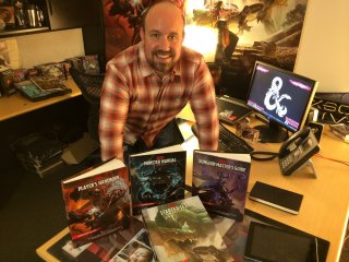 D&D brand manager Nathan Stewart shows off the new edition.
