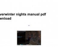 Neverwinter Nights manual